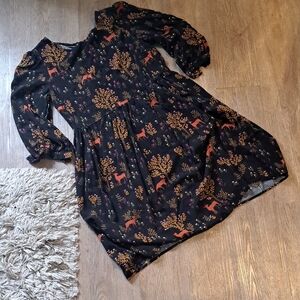 Princess Highway Gray Dress with Floral Accents